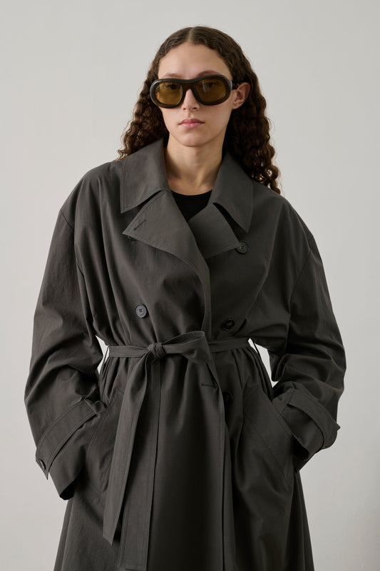 Trench Helio - Anthracite Foncé - Coton - Femme