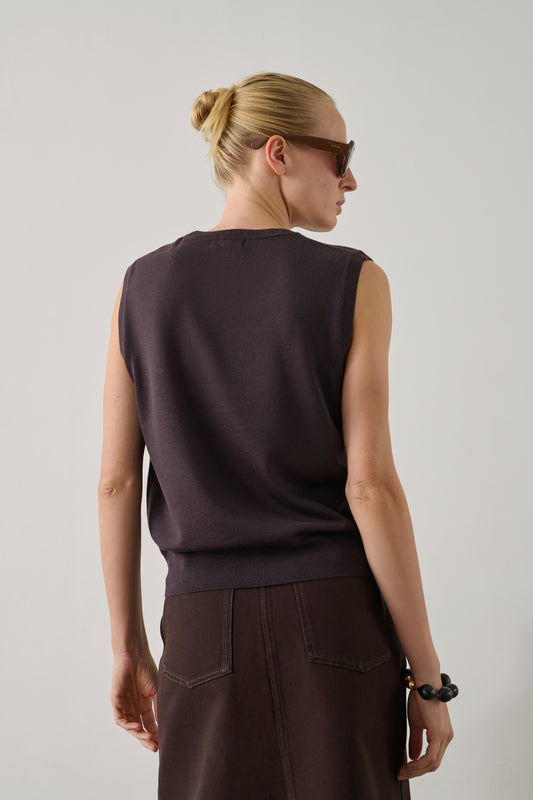 Pull Fargo - Figue - Laine mérinos - Femme