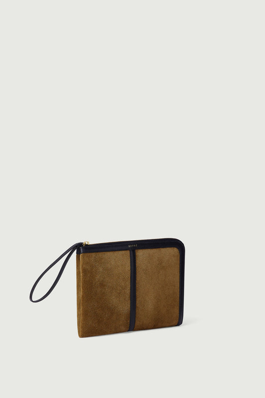 Pochette Doces - Bronze/Noir - Cuir - Femme