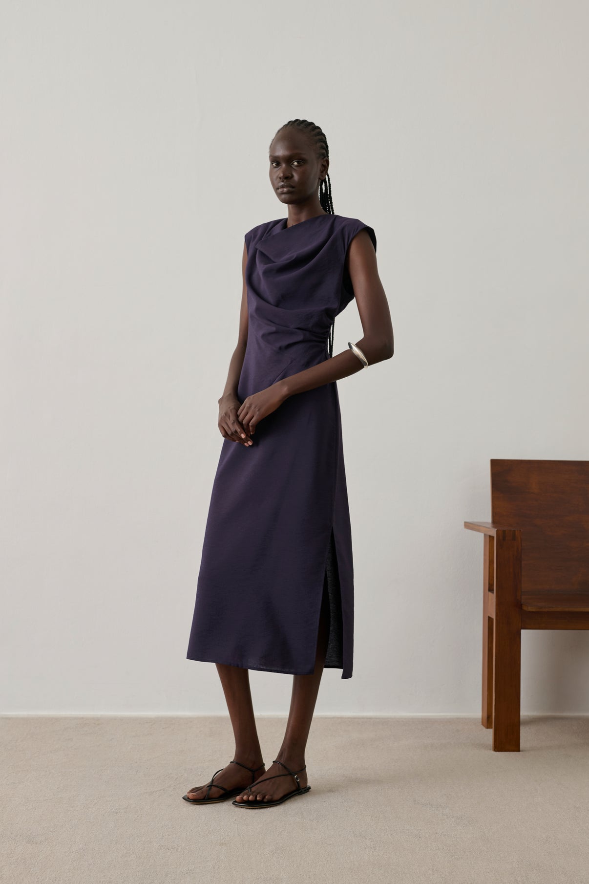 Robe Eugenie - Violet Foncé - Femme vue 1