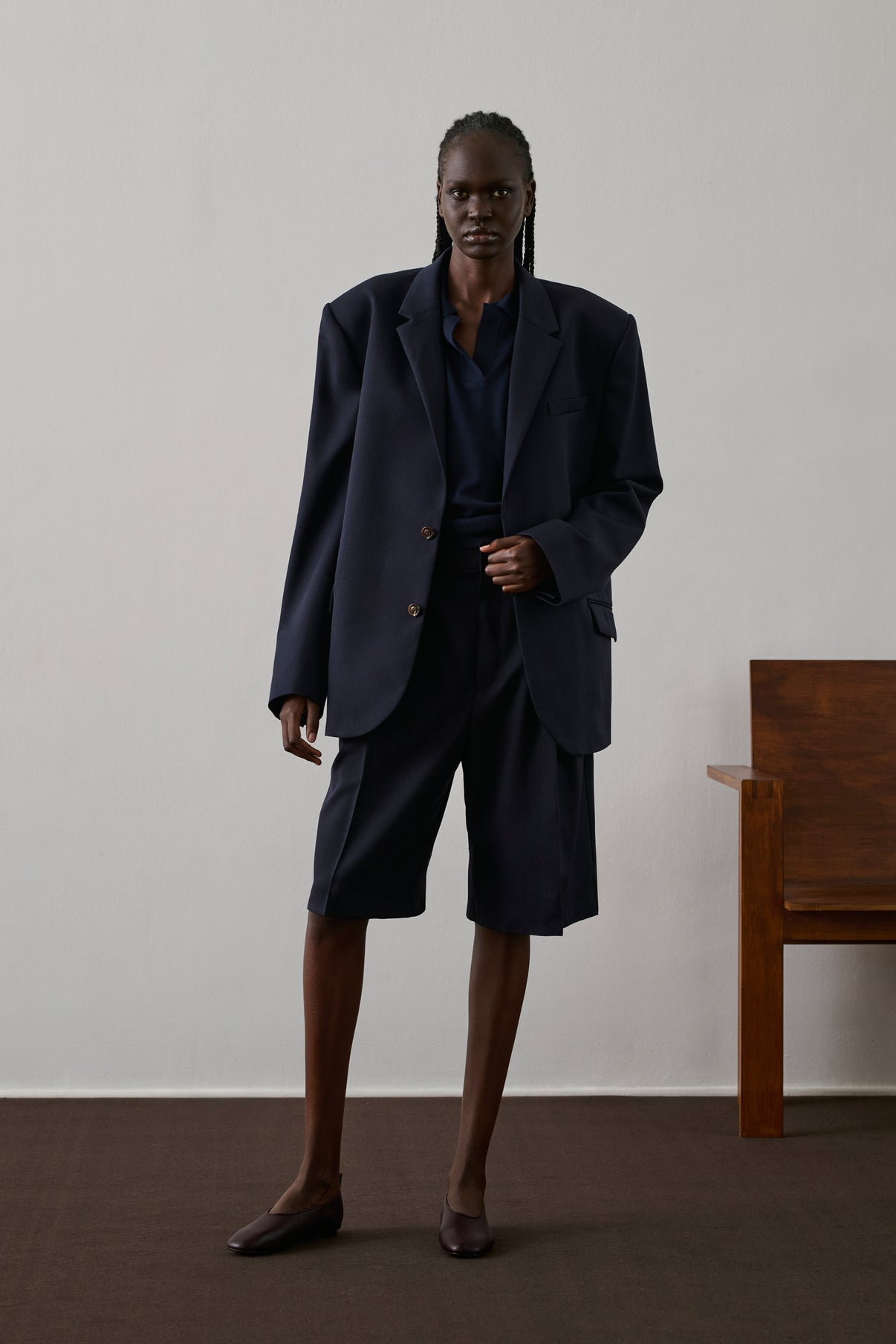 Veste Giani - Bleu Nuit - Laine - Femme vue 1