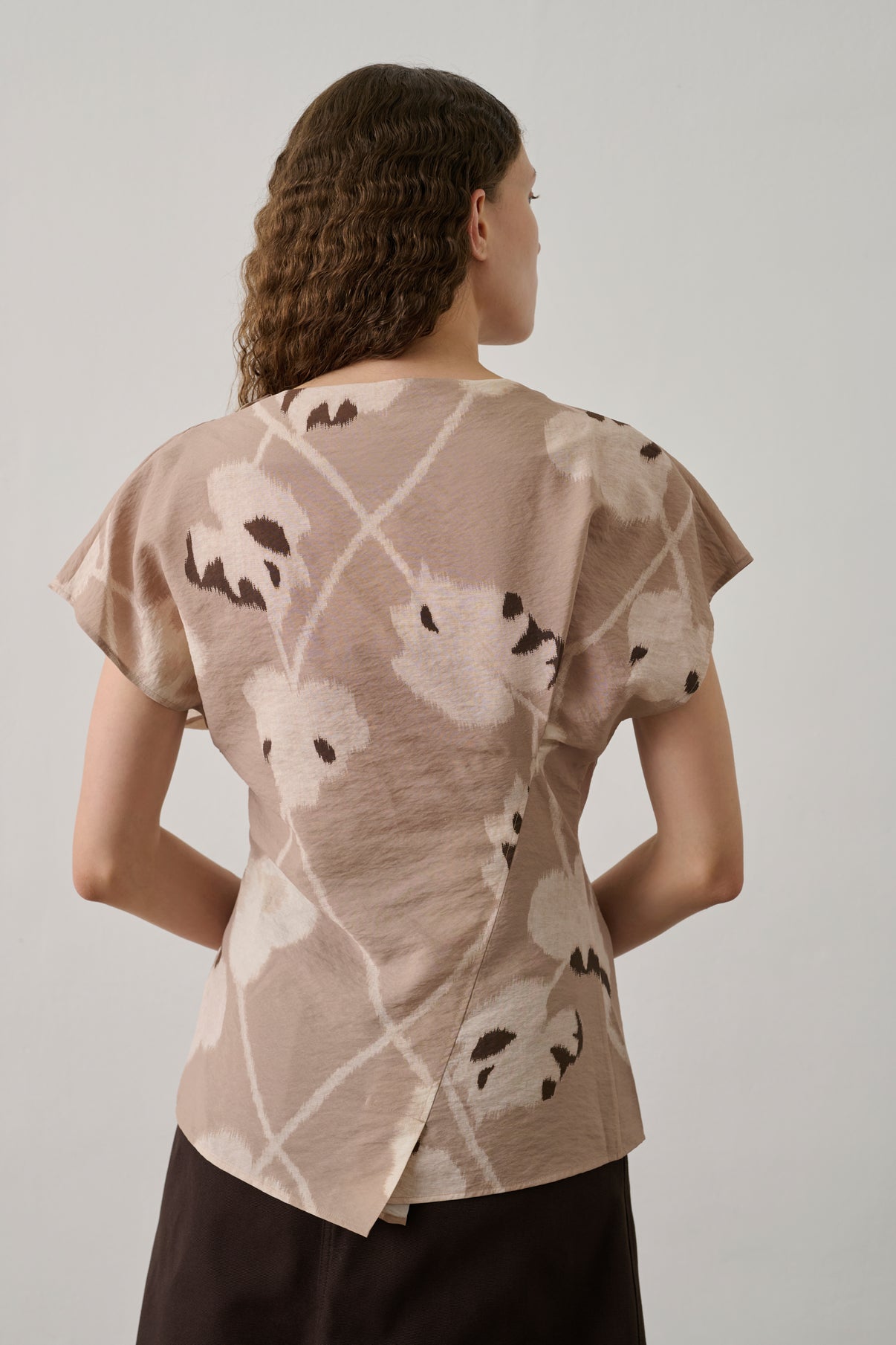 Blouse Fedora - Beige - Soie - Femme vue 4