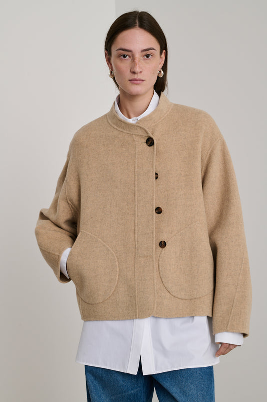 Manteau Windsor - Beige Chiné - Laine - Femme